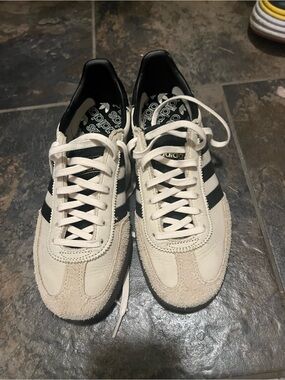 adidas Women's White Sneakers with Black Stripes